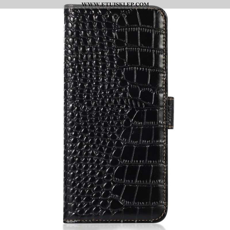 Etui Folio do Honor Magic 5 Lite Rfid W Stylu Krokodyla